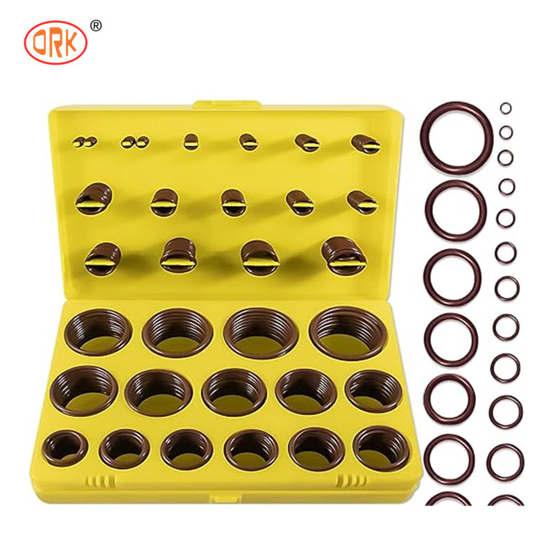 Υψηλής αντοχής 386PCS FKM 75A καφέ υδραυλικά O Ring Kit για την αυτοκινητοβιομηχανία βρύση επισκευή σφραγίδες